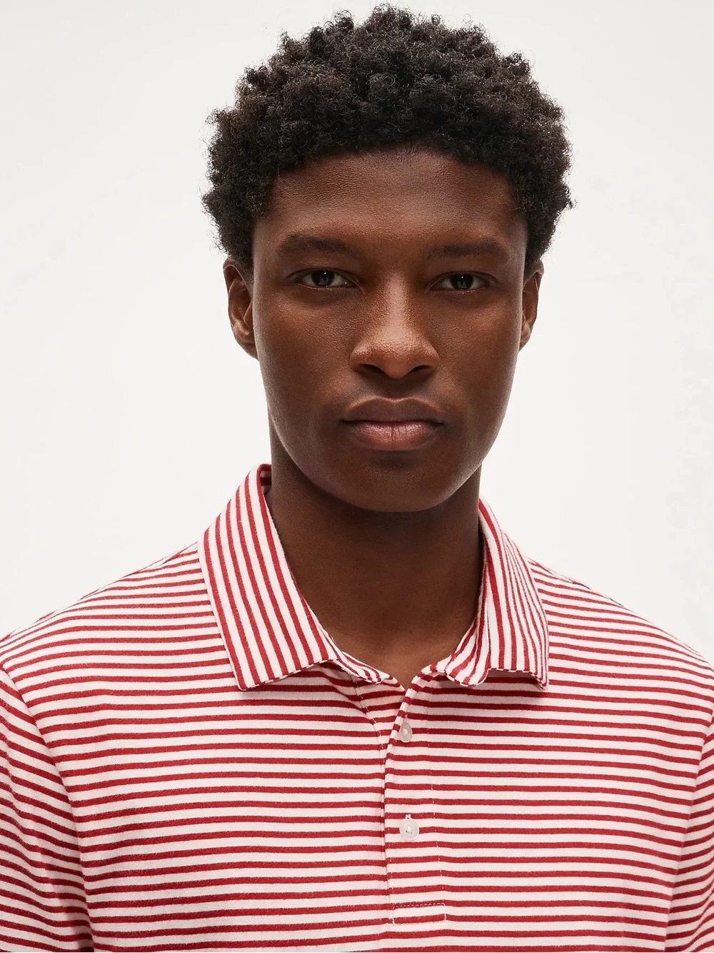 J. CREW Sueded cotton polo shirt in stripe Red Size S NWD $59.50 BW382